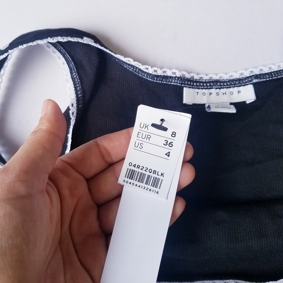 NEW Topshop | Crop‎ Polk dot Tank Top 4 - Picture 8 of 13